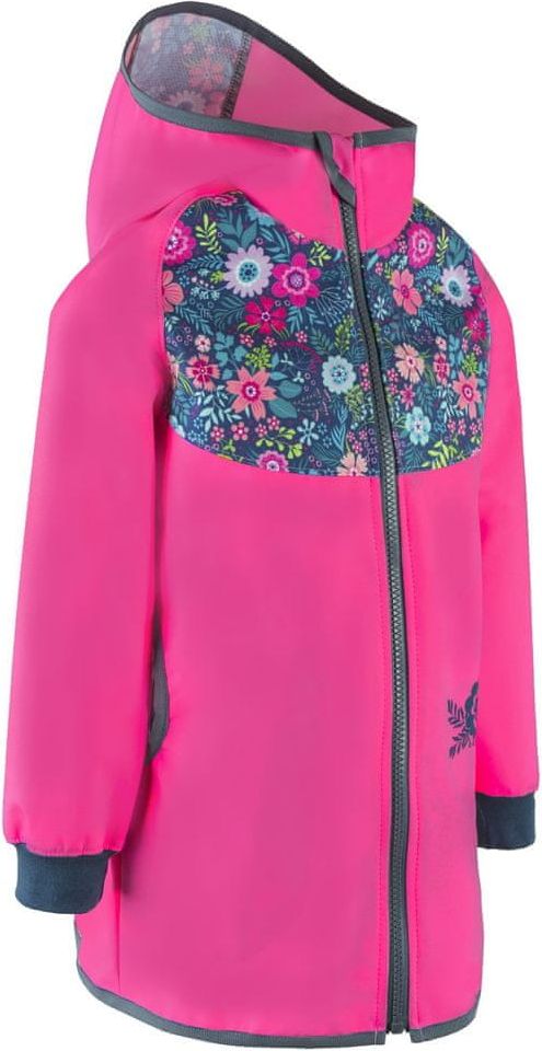Unuo dívčí softshellový kabát STREET 128 - 134 růžová - obrázek 1