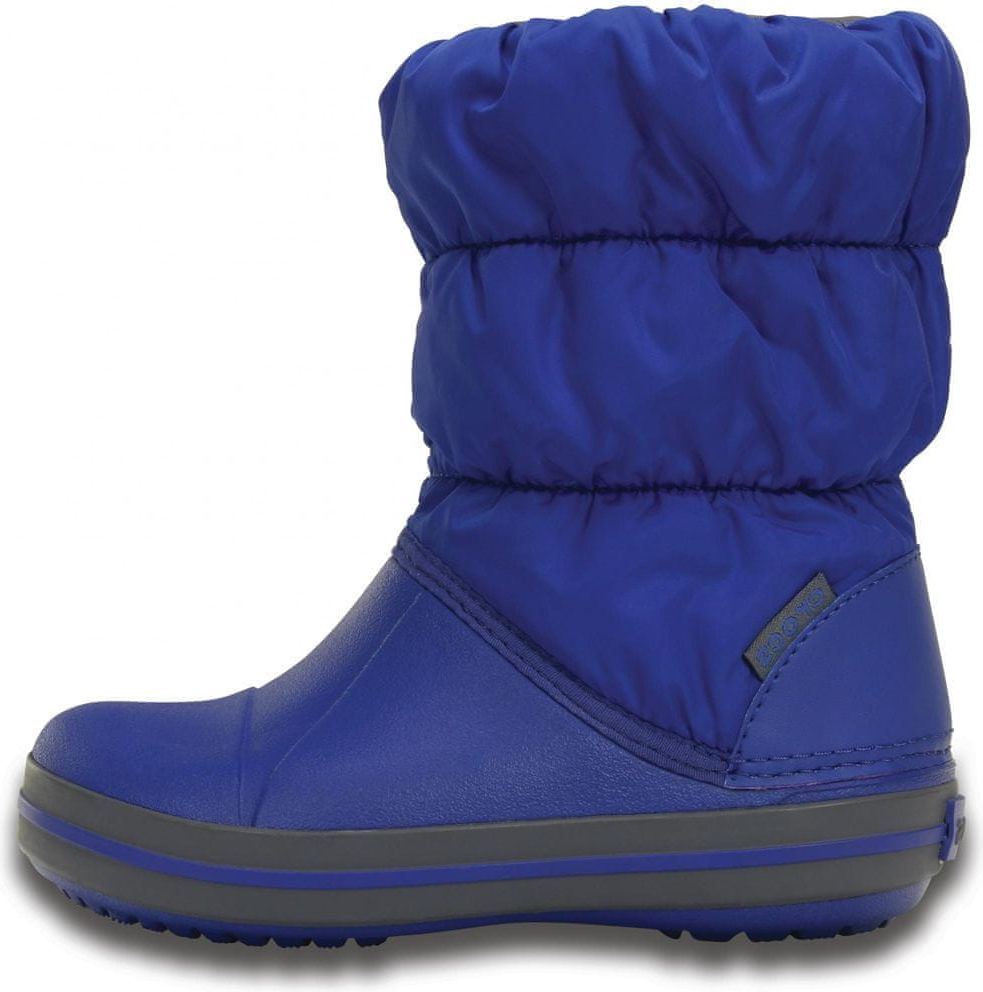 Crocs chlapecké sněhule Winter Puff Boot Kids 14613-4BH 34-35 modrá - obrázek 1