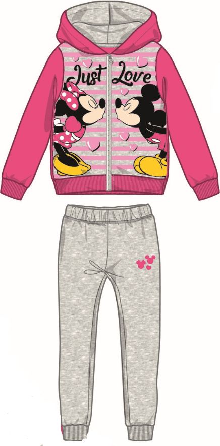 Disney by Arnetta dívčí tepláková souprava Minnie 110 šedá - obrázek 1
