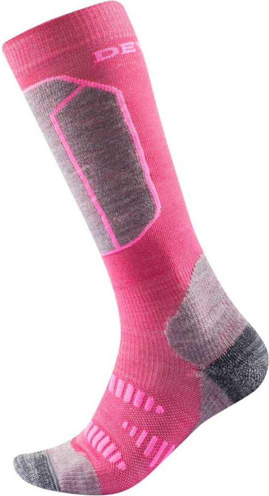 Devold Dětské ponožky Alpine 31-34 růžová/šedá - obrázek 1