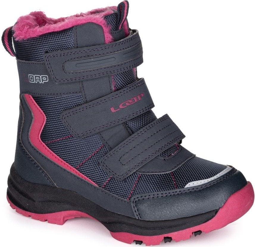 Loap dívčí zimní boty Sneeky 35 růžová/modrá - obrázek 1