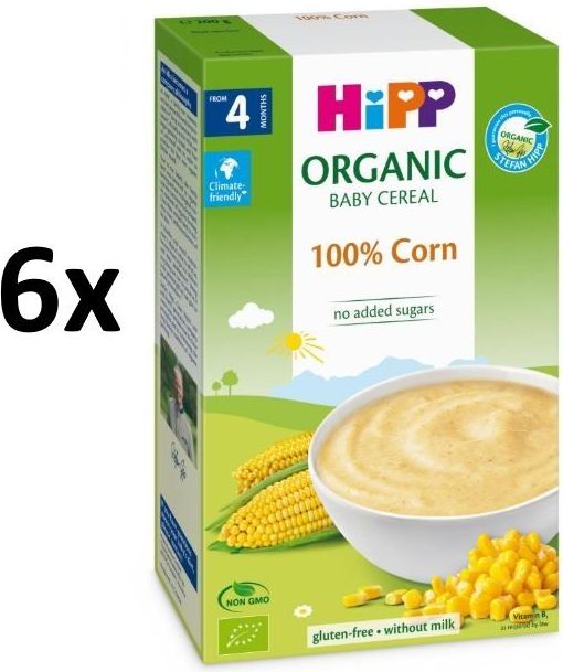 HiPP BIO První obilná kaše - 100% kukuřičná 6x200 g - obrázek 1