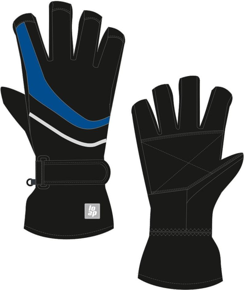 Loap dětské lyžařské rukavice RUFUS 10 černá - obrázek 1