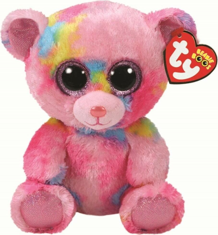 TY Beanie Boos Franky - růžový medvěd 24 cm - obrázek 1