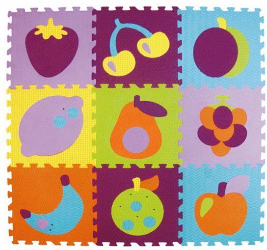 Baby Great Pěnové puzzle Barevné ovoce SX (30x30) - obrázek 1
