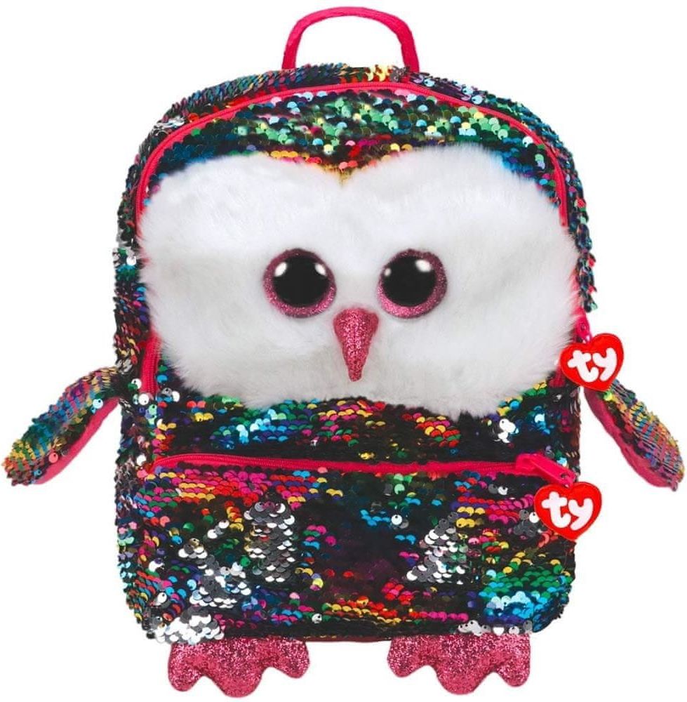 TY Fashion Sequins large batůžek s otočnými flitry Owen - sova - obrázek 1