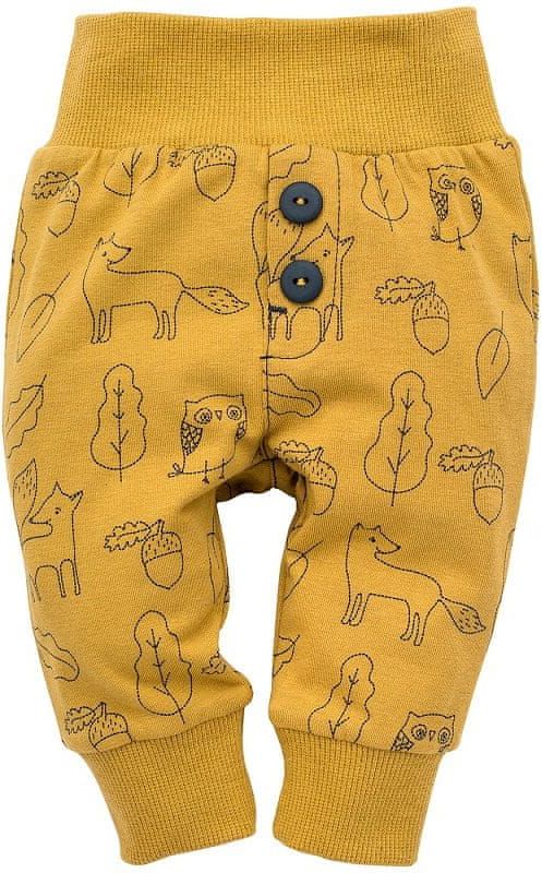 PINOKIO dětské kalhoty Secret Forest 68 žlutá - obrázek 1
