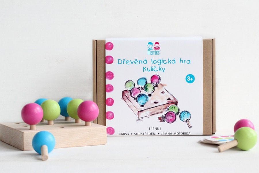 Mamiee Dřevěná logická hra - Kuličky - obrázek 1