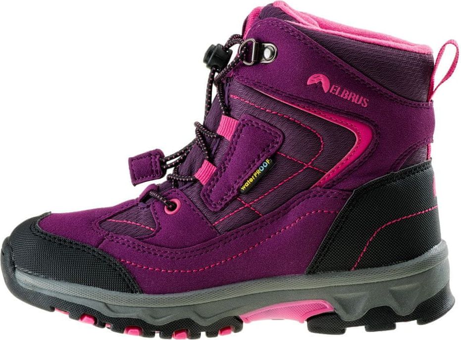 ELBRUS dětská outdoorová obuv Livan Mid WP JR violet/dark violet/light fuchsia 35 - obrázek 1