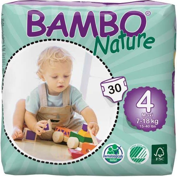 Bambo Nature 4 Maxi (7-18 kg) 30 ks - obrázek 1