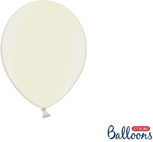 PartyDeco Balónek metalický KRÉMOVÝ, 23 cm, 100 ks - obrázek 1