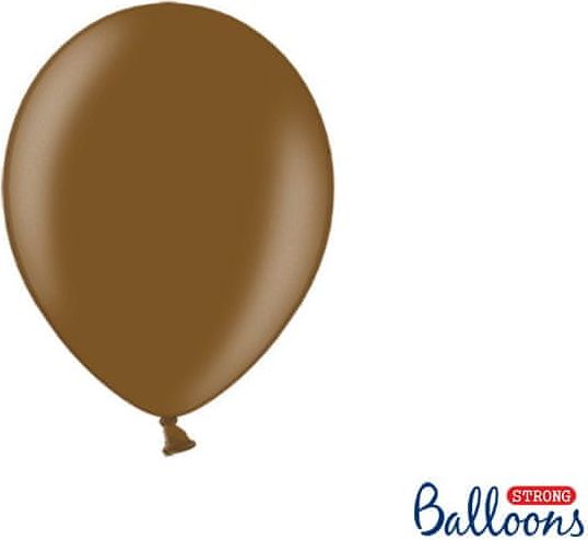 PartyDeco Balónek metalický HNĚDÝ, 23 cm, 100 ks - obrázek 1