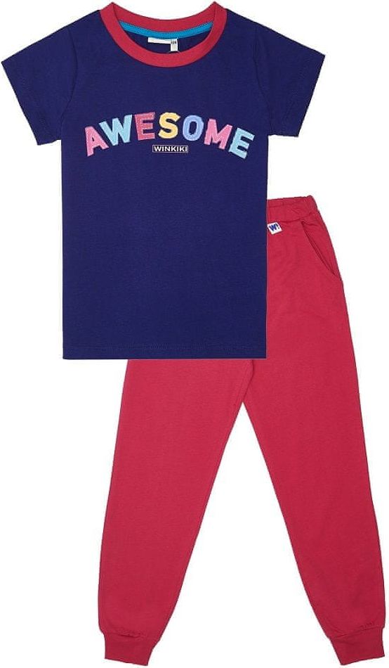 WINKIKI dívčí pyžamo 152 navy/raspberry - obrázek 1