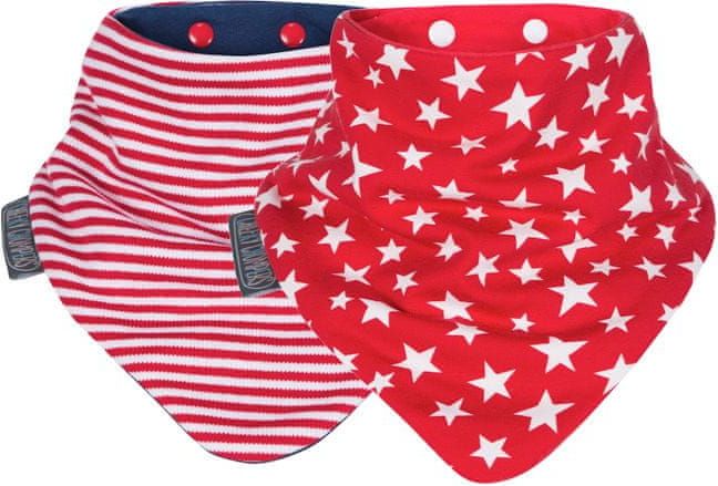 Cheeky Chompers Slintáček RED STARS & STRIPES Neckerbibs - obrázek 1