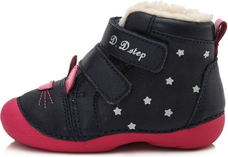 D-D-step zimní boty 015-190B 24 tmavě modrá - obrázek 1
