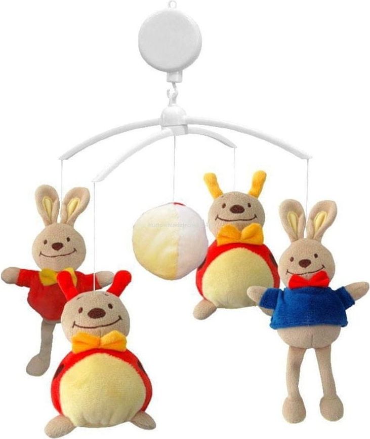Baby Mix plyšový kolotoč nad postýlku - Zajíčci a berušky - obrázek 1