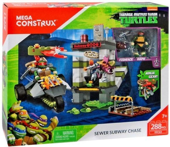 MEGA BLOKS Stavebnice Mega Bloks Želvy Ninja TMNT Souboj v podzemí 288 dílů - obrázek 1