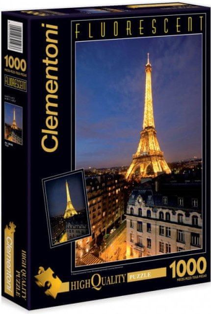 Clementoni Puzzle fluorescentní Paříž 1000 dílků - obrázek 1