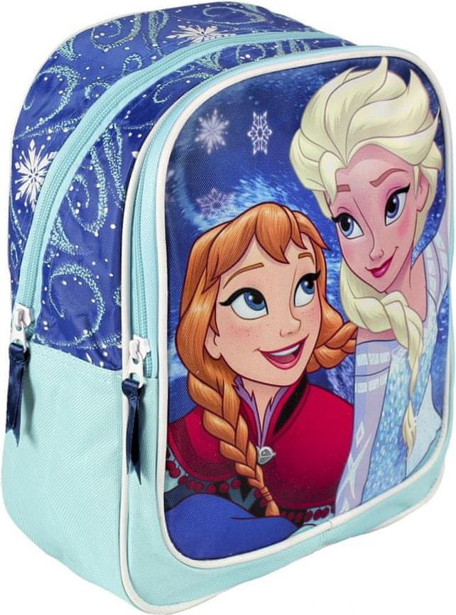 Cerda Dětský batoh Frozen Anna a Elsa 30 cm modrý - obrázek 1