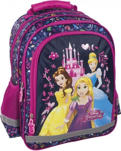 Derform Školní batoh Disney Princess ergonomický 38cm modrý - obrázek 1