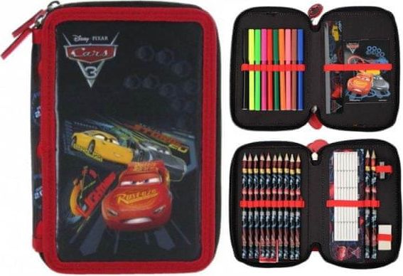 Derform Dvoupatrový penál Cars plný - obrázek 1