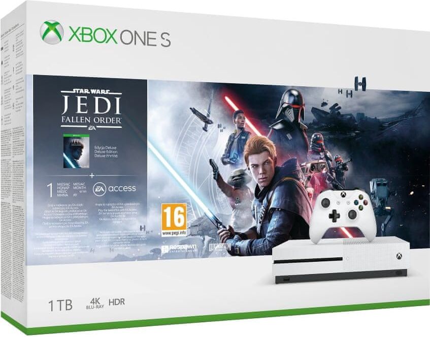 Microsoft Xbox One S 1TB + StarWars Jedi: Fallen Order - obrázek 1