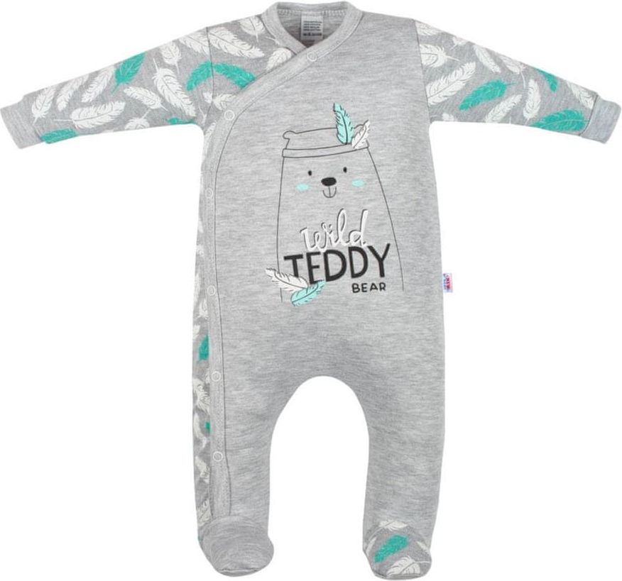 NEW BABY Kojenecký bavlněný overal New Baby Wild Teddy - Kojenecký bavlněný overal New Baby Wild Teddy - obrázek 1