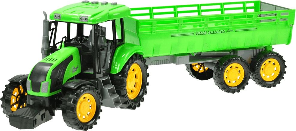 Mikro hračky Traktor s vlečkou na setrvačník 70 cm na baterie se světlem 10 zvuků - obrázek 1