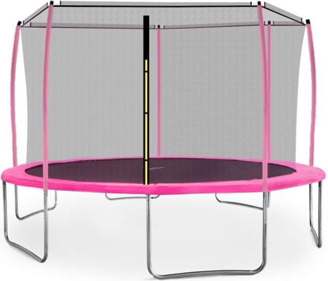 Aga Sport Fit Trampolína 430 cm Pink + vnitřní ochranná síť - obrázek 1