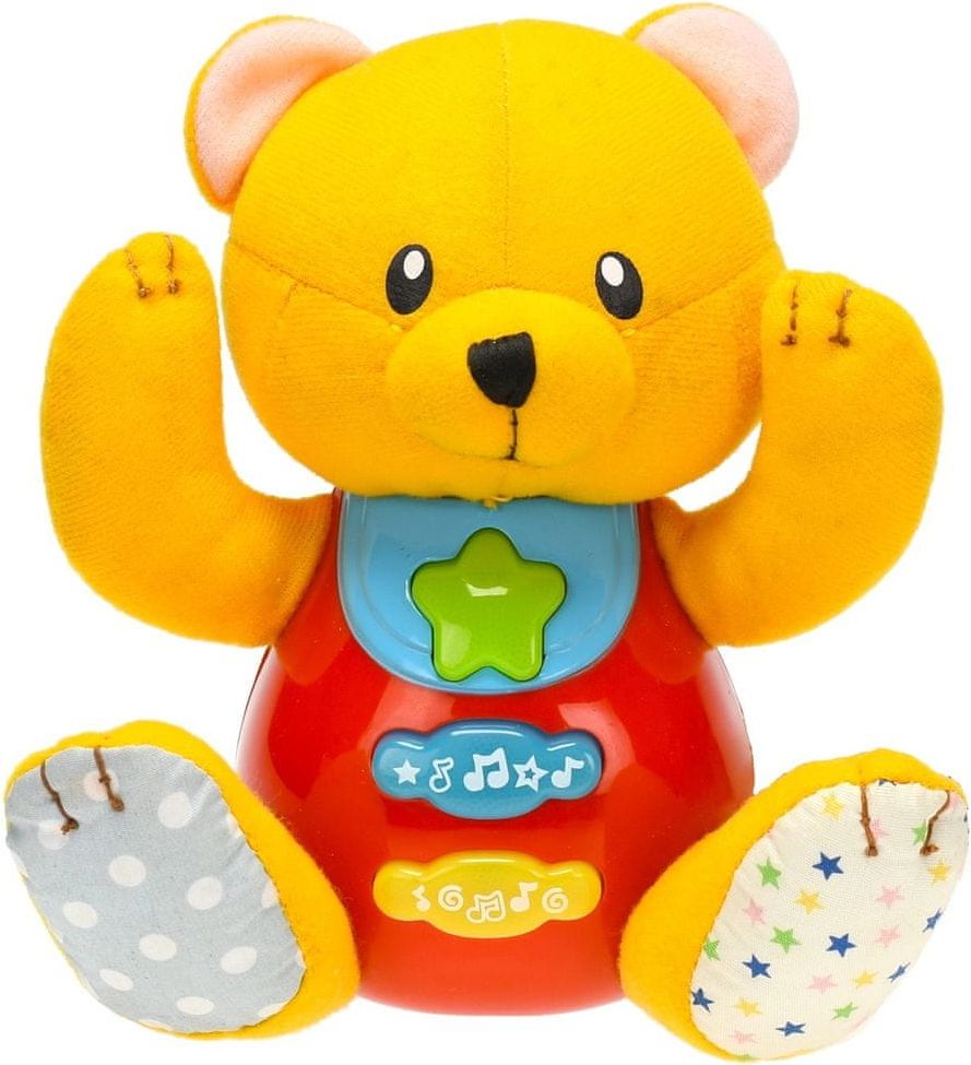 Mikro hračky Medvídek 18 cm sedící se světlem a zvukem - obrázek 1