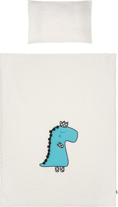 BELISIMA 3-dílné ložní povlečení Belisima Dino 3D smetanovo-tyrkysové - 3-dílné ložní povlečení Belisima Dino 3D 100/135 smetanovo-tyrkysové - obrázek 1