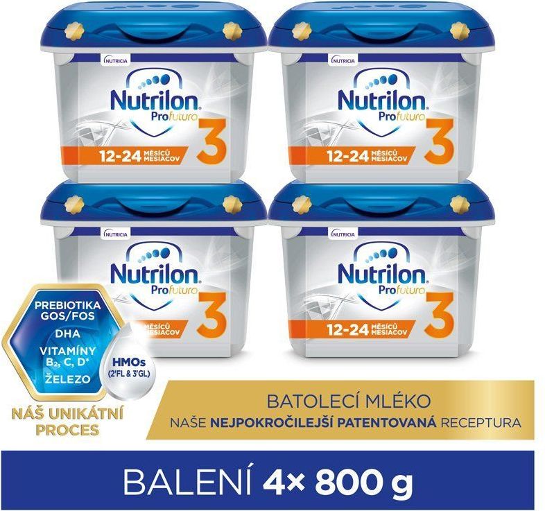 Nutrilon 3 Profutura batolecí mléko 4x 800 g, 12+ - obrázek 1