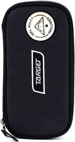Target Školní penál bez náplně , Compact Geo, s pravítkem, černý, bílé logo - obrázek 1