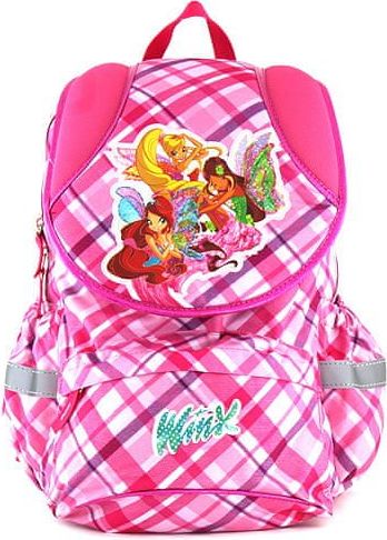 Winx Club Školní batoh , růžový, motiv kostky - obrázek 1