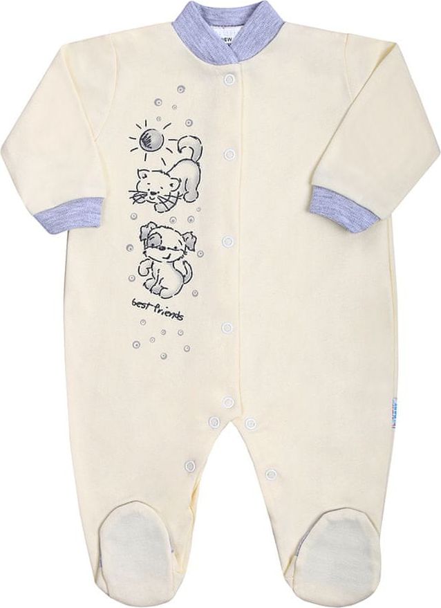 NEW BABY Kojenecký overal New Baby Kamarádi smetanový - 86 (12-18m) - obrázek 1