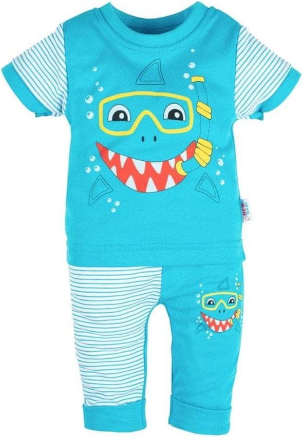 NEW BABY Kojenecké tričko s krátkým rukávem a tepláčky New Baby Shark - Kojenecké tričko s krátkým rukávem a tepláčky New Baby Shark - obrázek 1