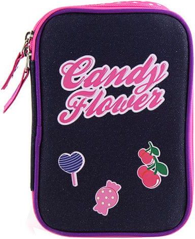 Target Školní penál , Candy Flower, barva fialová - obrázek 1