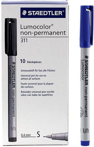 Staedtler Popisovač , modrý, šířka hrotu 0,4 mm, 10 ks - obrázek 1