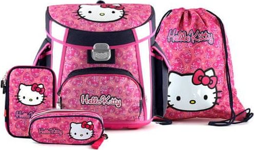 Hello Kitty Školní aktovka set , 4-dílný - obrázek 1