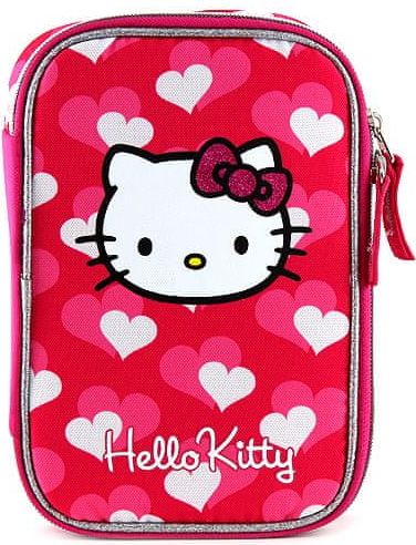Hello Kitty Školní penál , s náplní srdce - obrázek 1