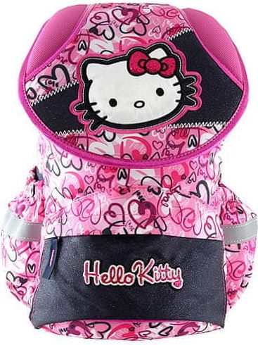 Hello Kitty Školní batoh , motiv srdíček - obrázek 1