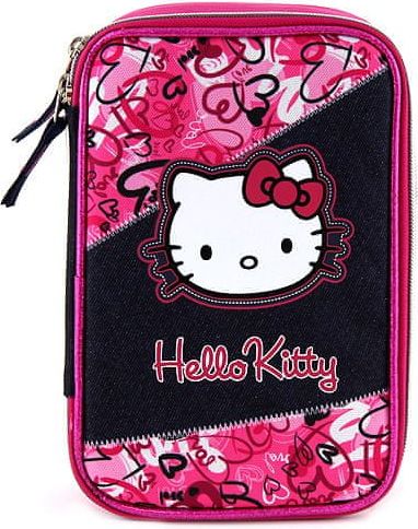 Hello Kitty Školní penál s náplní , jednopatrový - obrázek 1