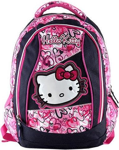 Hello Kitty Batoh , motiv jeans, modro-růžový - obrázek 1