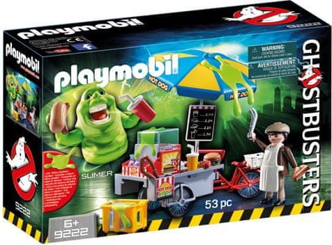 Playmobil Slimer u stánku s Hot Dogy , Krotitelé duchů, 53 dílků - obrázek 1