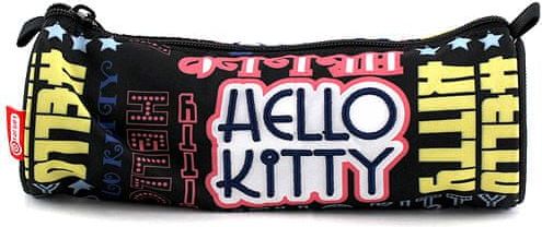 Hello Kitty Školní penál , černý s nápisy - obrázek 1
