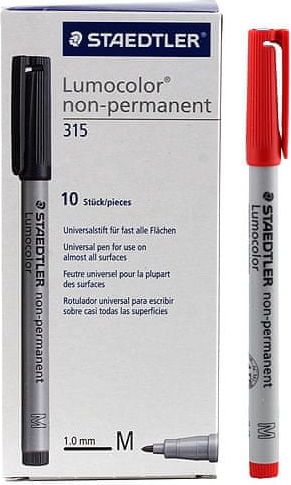 Staedtler Popisovač , červený, šířka hrotu 1 mm, 10 ks - obrázek 1