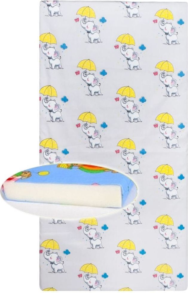 NEW BABY Dětská pěnová matrace New Baby 120x60 šedá - různé obrázky - obrázek 1
