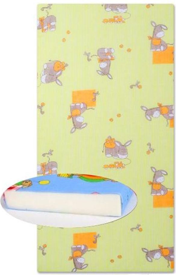 NEW BABY Dětská pěnová matrace New Baby 120x60 zelená - různé obrázky - obrázek 1