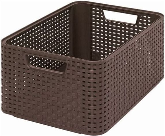 ROJAPLAST, koš-box 39x29x17cm-ratan,hnědý Style2-M - obrázek 1