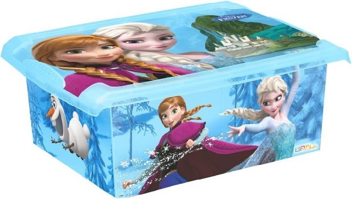 KEEPER, box 10l Fashion"FROZEN"39x29x14cm,sv.modrý transp.dětský - obrázek 1